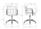 Офисное кресло для персонала DOBRIN TERRY (черный велюр (MJ9-101))