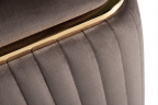 Пуф Glarus, велюр коричневый с золотой вставкой