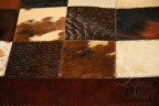Ковёр из цветных кусочков коровьих шкур Мозаика 2,20 х 1,60 м