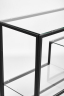 Консольный стол 1011-CB черный муар, прозрачное стекло