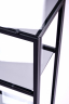 Консольный стол 1012-CB черный муар, дымчатое стекло
