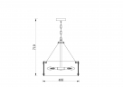 Подвесной светильник Freya FR5190PL-06BS латунь серии Fresco, абажур прозрачный