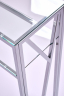 Консольный стол 1094-CS серебряный, прозрачное стекло