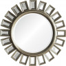 Зеркало круглое с серебристой рамой
