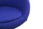 Кресло дизайнерское синее из кашемира