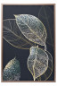 Холст "Золотые листья-1", латунь, поталь