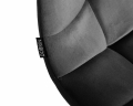 Стул полубарный DOBRIN OLIVIA (черные матовые ножки, темно-серый велюр (108-91))
