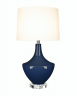Настольная лампа из синего стекла Милис